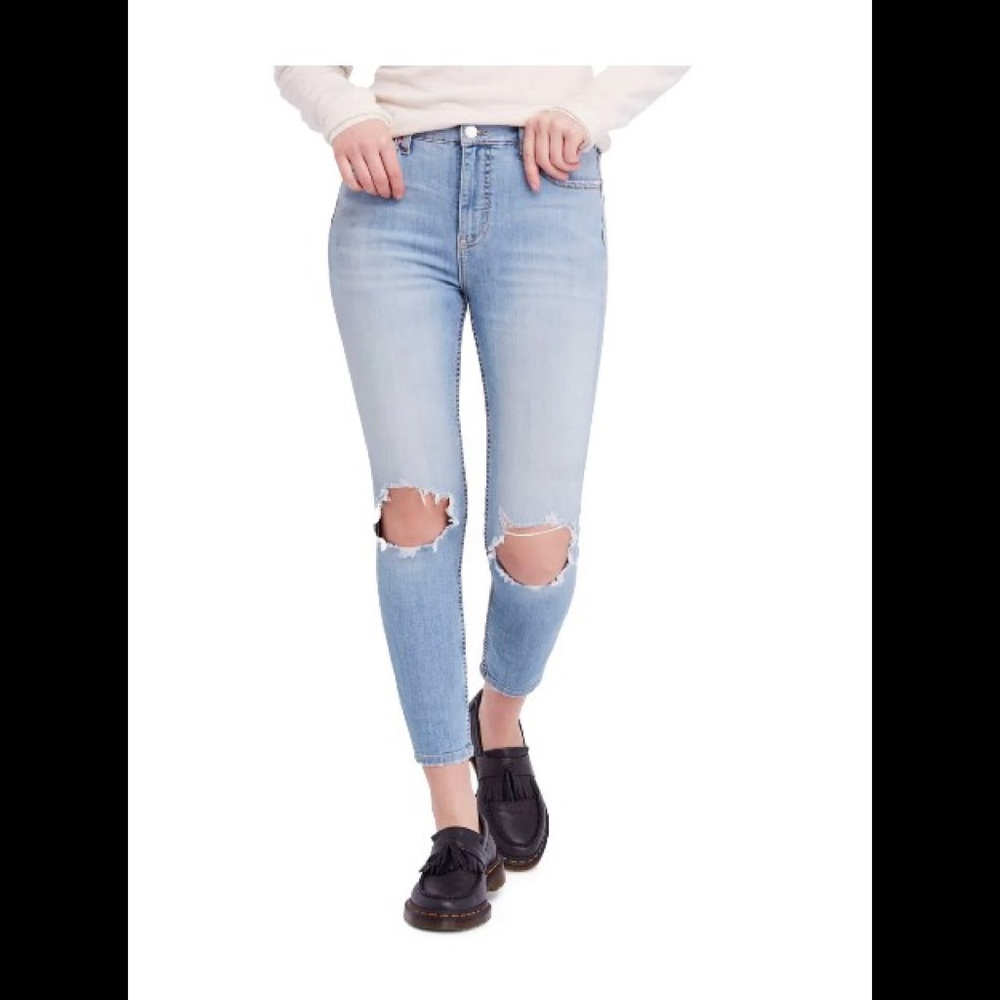 Free People High Waisted Ankle Skinny